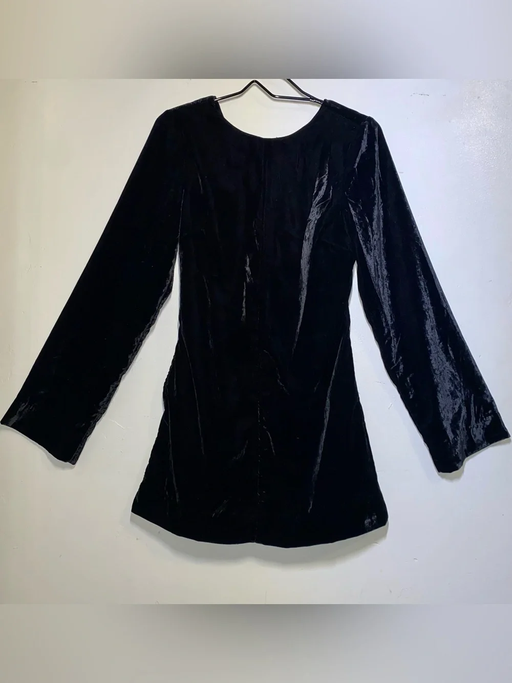 Free People Black Velvet Backless Mini Dress Size XS NWT - Picture 4 of 8